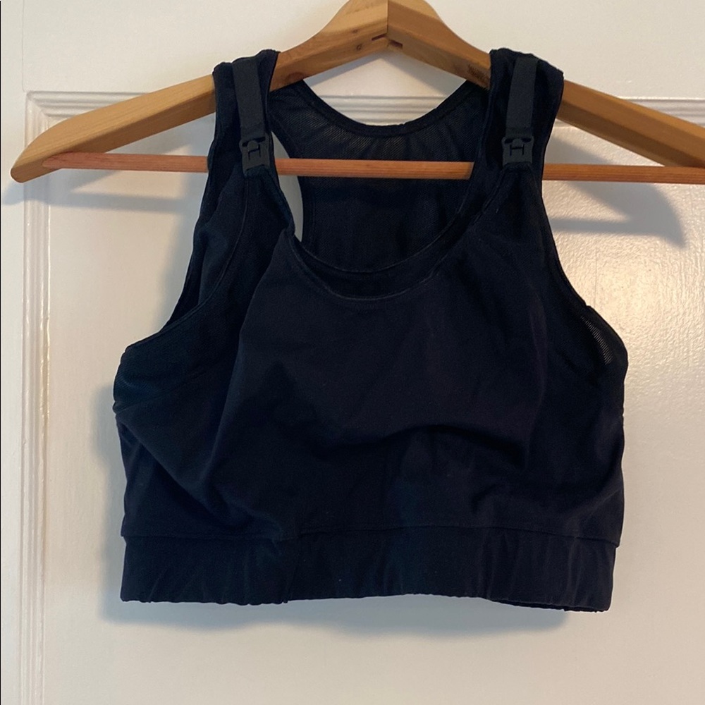 NEW!!! Séraphine Maternity/ Nursing Black Sports Bra